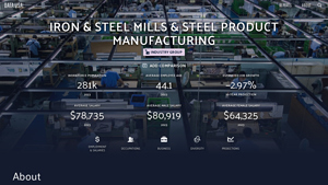 Iron & steel mills & steel product manufacturing | Data USA - steel mills in usa
