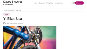Yt Bikes Usa - Daves Bicycles - yt industries bikes usa