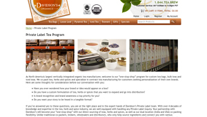 Private Label Program | Davidson's Organics - Teas, Cocoa, Herbs ... - tea manufacturers in usa