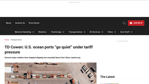 TD Cowen: U.S. ocean ports “go quiet” under tariff pressure - ports east coast usa