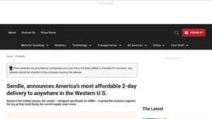 Sendle, announces America's most affordable 2-day ... - DC Velocity - sendle usa inc