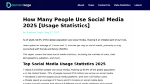 How Many People Use Social Media 2025 [Usage Statistics] - social media usage by platform