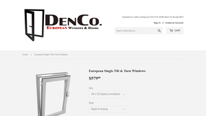 DenCo - European Single Tilt & Turn Windows