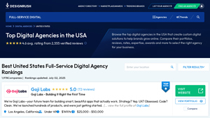Top 30 Digital Agencies in the USA - Jun 2025 Rankings - DesignRush - best advertising agencies in usa
