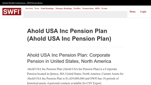 Ahold USA Inc Pension Plan (Ahold USA Inc Pension Plan) - Corporate ... - ahold usa inc