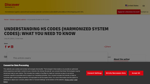 DHL - Essential HS Codes for International Shipping