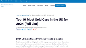 Top 10 Most Sold Cars in the US for 2024 (Full List) | DVGA - best selling vehicles in usa