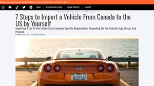 How to Import a Car to the U.S.: Rules, Costs & Process - canadian car import to usa