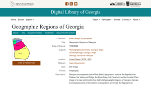 Geographic Regions of Georgia - Digital Library of Georgia - USG - parts of georgia usa