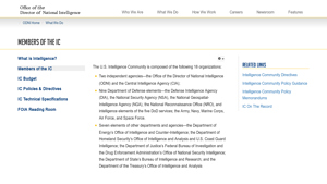 Members of the IC - DNI - national security agency usa