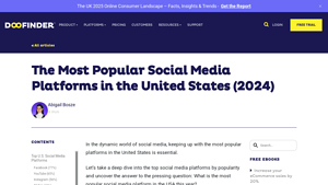 The Most Popular Social Media Platforms in the US (2024) - Doofinder - social media usage by platform
