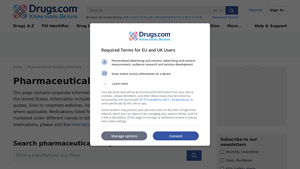 Pharmaceutical Company Directory - Drugs.com - medicine company in usa