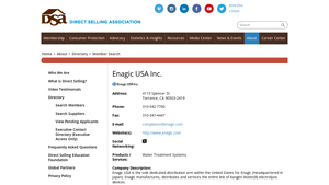 Company: Enagic USA Inc.: DSA - enagic usa inc