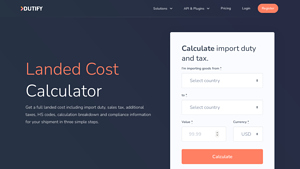 Dutify.com | Landed Cost Calculator - customs duty calculator usa