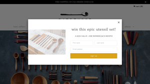 Handmade Wood Spoons, Wooden Spatulas, French Rolling Pins + wood oil - kitchen utensils made in usa