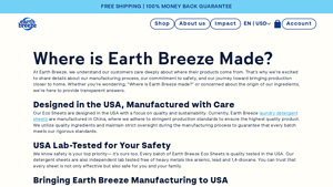 Where is Earth Breeze Made? | Manufacturing & Origins - laundry detergent sheets made in usa