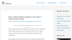 Best Coffee Makers Made In the USA: 3 All-American Picks - Easy To Espresso - coffee maker made in usa
