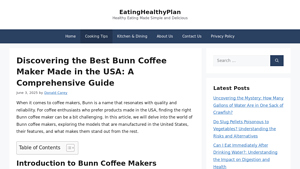 Discovering the Best Bunn Coffee Maker Made in the USA: A Comprehensive ... - coffee maker made in usa