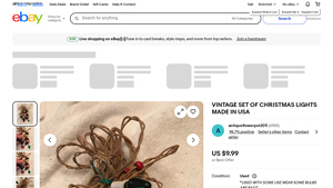 Antique Flowerpot - Vintage Christmas Lights Set
