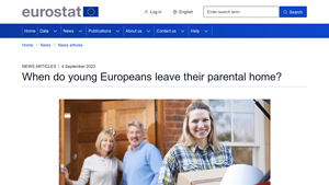 When do young Europeans leave their parental home? - average age to move out of parents house usa