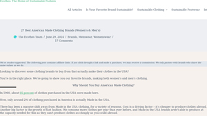 27 Best American Made Clothing Brands (Women's & Men's) - Ecothes - made in usa women's clothes