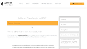 Is hydro flask Made in USA? - ecoway houseware - vacuum flask made in usa