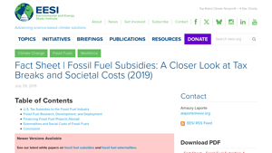 Fact Sheet | Fossil Fuel Subsidies: A Closer Look at Tax Breaks ... - EESI - big oil companies in usa