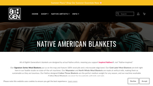 Native-Designed Wool and Cotton Blankets - Eighth Generation - wool blankets made in usa