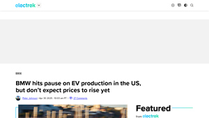 BMW hits pause on EV production in the US, but no price hike yet - Electrek - bmw manufacturing usa