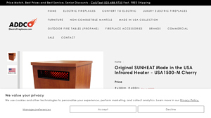 Original SUNHEAT Made in the USA Infrared Heater - USA1500-M ... - space heaters made in the usa