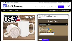 Made in USA 15 oz. Mug - by Elso Graphics - made in usa coffee mug