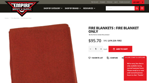 Fire Blanket Only - Empire Safety & Supply - fire blankets made in usa