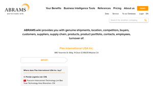 Flex International USA Inc. | 0 customers and 37 suppliers - flex international usa inc