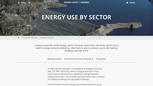 Energy use by sector - Energifakta Norge - electric usage by sector