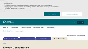 Energy Consumption - Energimyndigheten - electric usage by sector