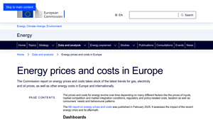 Energy prices and costs in Europe - European Commission - industrial energy power cost usa vs europe