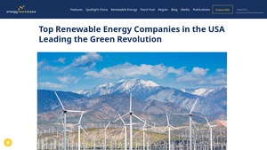 Top Renewable Energy Companies in the USA Leading the Green ... - clean energy companies usa