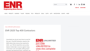 ENR 2025 Top 400 Contractors | Engineering News-Record - major construction companies in usa