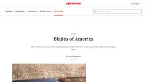 America's Best Artisanal Knives | Epicurious - chef knife made in usa