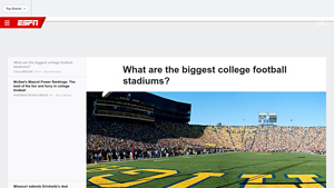 ESPN - Biggest College Football Stadiums