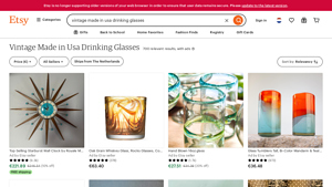 Etsy - Vintage Made in USA Drinking Glasses