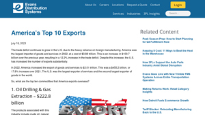 America's Top 10 Exports - Evans Distribution Systems - exporters in usa