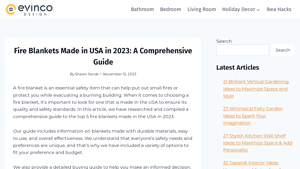 Fire Blankets Made in USA in 2023: A Comprehensive Guide - Evinco Design - fire blankets made in usa
