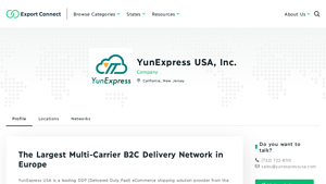 YunExpress USA, Inc. on Export Connect - Find Trade Experts and Resources - yunexpress usa inc