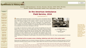 In the American Ambulance Field Service, 1916 - EyeWitness to History - american field service usa