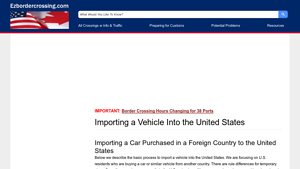 Importing a Vehicle from Canada | ezbordercrossing.com - importing truck from canada to usa