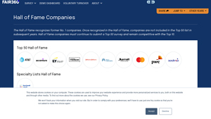 2023 Top 50 Companies - Fair360 - dei companies list in usa