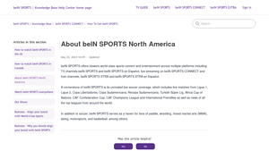 About beIN SPORTS North America - beIN SPORTS | Knowledge Base - bein sports usa