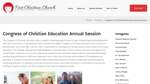 Congress of Christian Education Annual Session Archives | First ... - nbc usa inc