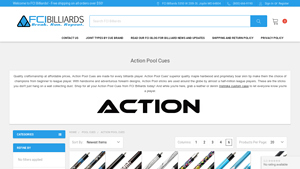 Action Pool Cues - FCI Billiards - pool cues made in usa